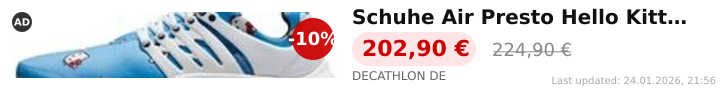 Adverisement: Schuhe  Air Presto Hello Kitty (2022)